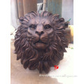 bronze lion head statue for wall decoration